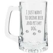 Pet My Dog Beer Mug, 15oz by K1C2