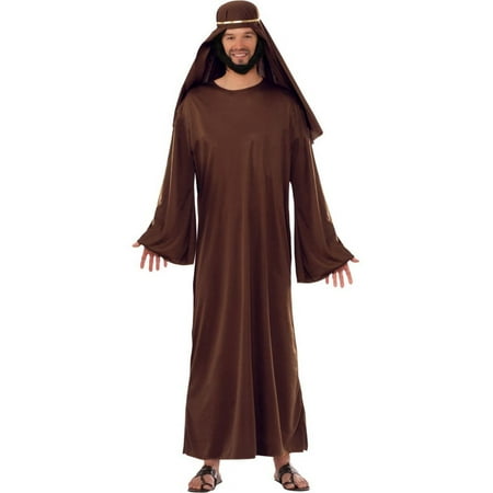 Adult Brown Biblical Robe with Headdress Costume