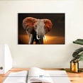 thumbnail image 3 of Elephant Stock Kenyan Elephant Wall Art - Horizontal Canvas Wall Art - Living Room Wall Decor - Animal Canvas - Gray And Orange Decor - 12" x 8", 3 of 8