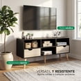 thumbnail image 3 of Mueble para TV 50” de Madera Sala con Repisas y Almacenamiento, Centro de Entretenimiento Moderno negro, 3 of 7
