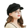 thumbnail image 2 of Womens Woolen Elastic Octagonal Ivy Newsboy Hat Driving Hat Female Sunscreen Hats Painter Tour Cap, 2 of 3