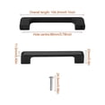 thumbnail image 2 of 10 manijas de gabinete negras con tornillo para armario de cocina, centro de orificio 96 mm, 2 of 5