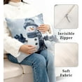 thumbnail image 4 of Winter Snowman Pillow Covers 18x18 Set of 2 Winter Decorating Throw Pillows Cover Snowflake Decorative Christmas Pillows Cases Double Sided for Living Room Couch Home Decor, 4 of 6