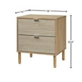 thumbnail image 6 of Sango Merk 16 in. Brown 2-Drawer Nightstand -Stylish and Functional Storage, 6 of 8