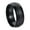 Black, variant on Men's Stainless Steel Personality Simple 8mm Refined Style Matte Finish Sandblast Scrub Couple Ring Silver Size 10