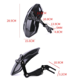 thumbnail image 2 of 3X Rear Wheel Mudguard Carbon Fiber Splash Guard Cover Without Bracket for Tires 14 Inch, MF060-B, 2 of 9