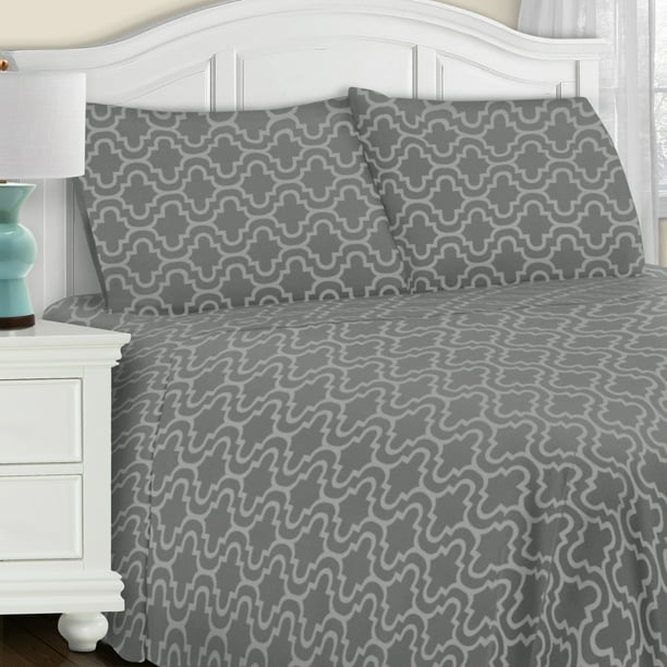 Extra Soft All Season 100 Cotton Flannel Trellis Bedding Sheets