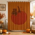 thumbnail image 2 of Shower Curtains for Bathroom-36"x72",Thanksgiving Terracotta Pumpkins Waterproof Bath Curtain Grommet Shower Curtain Set with Hooks, 2 of 9