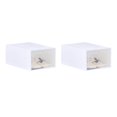 thumbnail image 4 of bedienty Flip Storage Clear Drawer Shoe Box Organiser Stackable Foldable Home Organizer whit 2Set, 4 of 6
