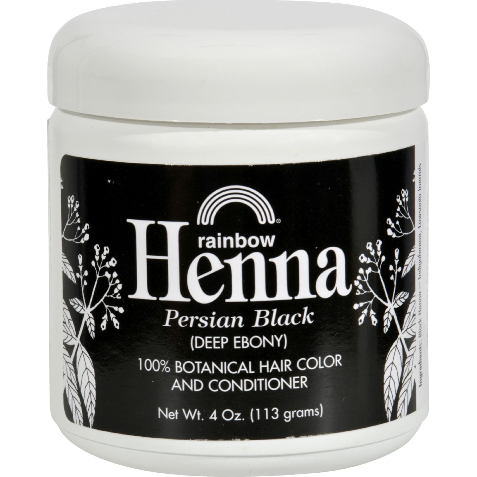 Rainbow Research Henna Hair Color And Conditioner Persian Black Deep Ebony 4 Oz Walmart Com Walmart Com