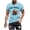 #0223-Light Blue, variant on Betivan Men's Graphic T-shirt Printed Fitness Sports Crewneck Short Sleeved Pullover Top Blouse Summer Spring Sporty Casual Regular Daily Outdoor Gym Training