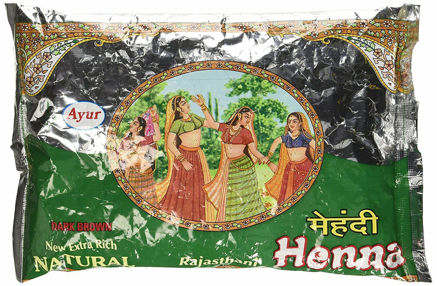 100g Ayur Rajasthani Natural Henna Powder Mehendi Henna For HAir Dye gray  hair 