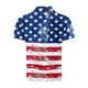 thumbnail image 4 of Blusa y camisa de manga corta con cuello vuelto para hombre, estilo casual, de moda, de manga corta, con botones estampados y cuello vuelto, blusa de poliéster para hombre., 4 of 5