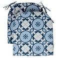 thumbnail image 1 of Vargottam Non Slip DiningChairCushionU-ShapedPrinted Indoor/OutdoorChairPadsHome Decor Reversible & Machine Washable DiningChairPad With String Ties - Set Of 2-Light Blue, 1 of 8