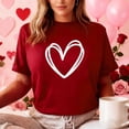 thumbnail image 4 of POTETI Valentines Day Shirts Womens Blouse for Women Plus Size,Lady Valentine Gifts for Girlfriend Short Sleeve Red T-shirts Crew Neck Casual Heart Print Tops, 4 of 5