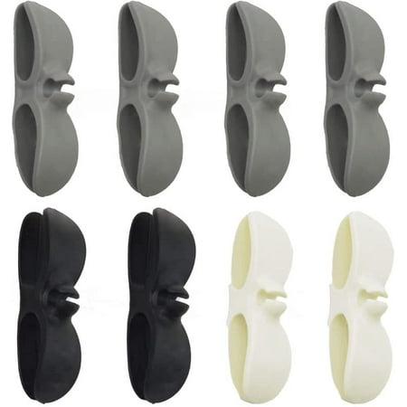 8PCS Wire Organizer Cord Organizer Kitchen Cord Organizer Cord keeper Cord wrapper Cord holder Cord Winder for Coffee Maker, Pressure Cooker, Toaster (2 Black+ 4 Gray + 2 White)
