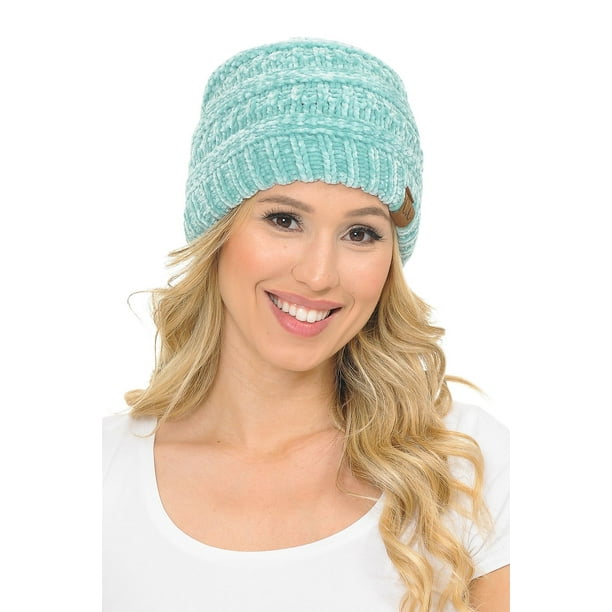 C.C Hat30 Slouchy Thick Warm Cap Hat Skully Color Cable Knit Beanie