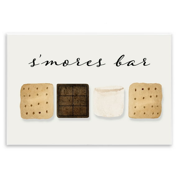 Stupell Industries S'mores Bar Ingredients Food & Beverage Painting Unframed Art Print Wall Art, 15 x 10