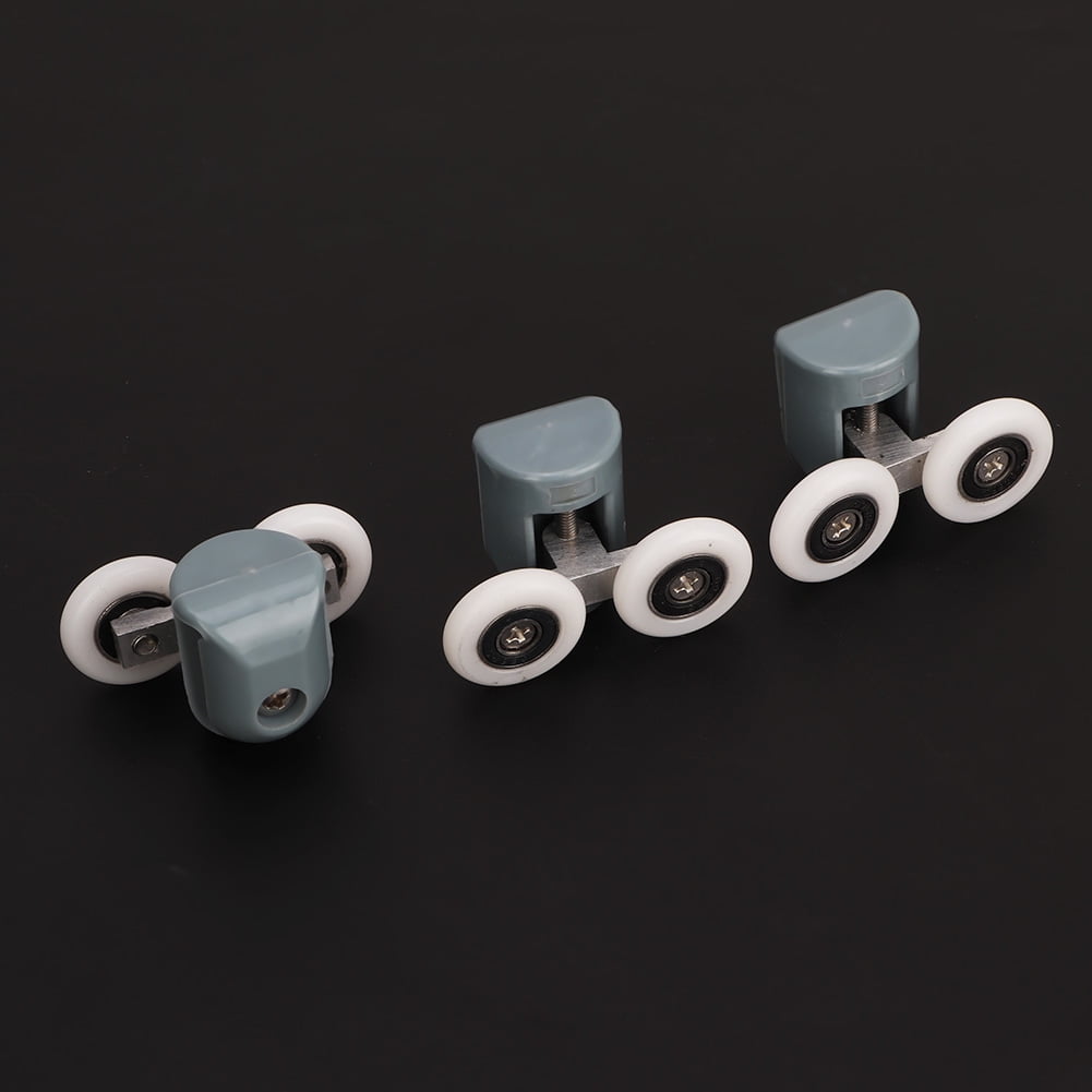 Linghhang – Lot de 8 roulettes de porte de douche 25mm – Alliage de zinc résistant à la corrosion – Installation rapide – Doublées pour glissement fluide