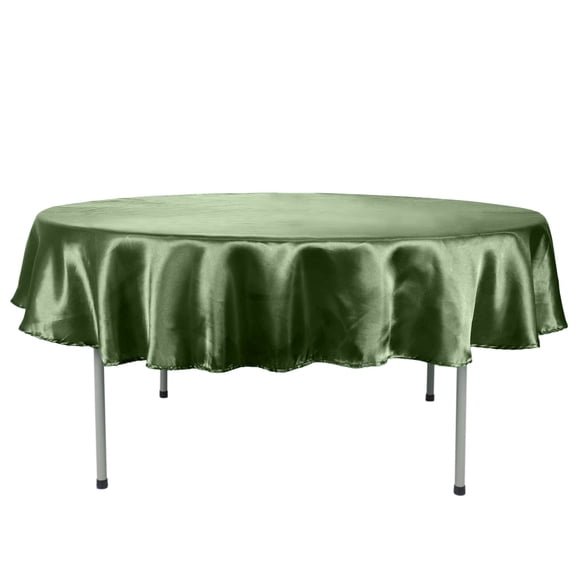 Efavormart 90" Moss Green Wholesale Linens SATIN Round Tablecloth for Kitchen Dining Catering Wedding Birthday Party Events