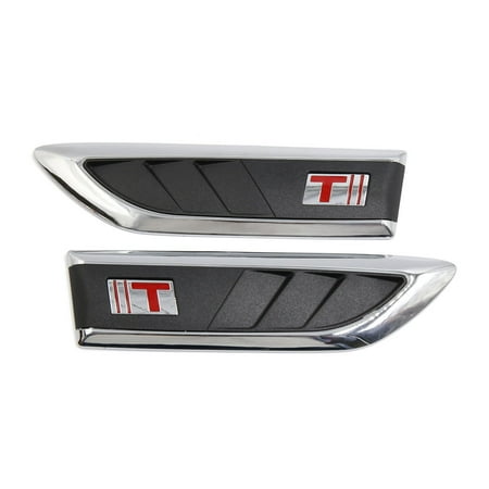 Unique Bargains2Pcs Universal Car Air Flow Intake Turbo Bonnet Vent Decor Cover Hood Sticker