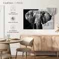 thumbnail image 5 of Elephant Stock Elephant Black And White Wall Art - Horizontal Canvas Wall Art - Living Room Wall Decor - Animal Canvas - Black And Gray Decor - 12" x 8", 5 of 8
