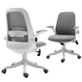 thumbnail image 1 of Vinsetto Chaise de Bureau Chaise de Bureau en Tissu avec Accoudoirs Relevables Siège Pivotant Gris, 1 of 10