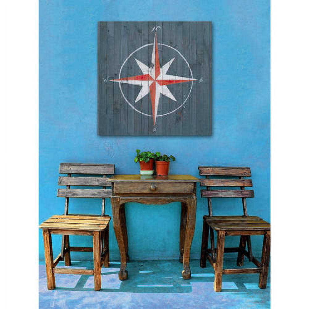 Marmont Hill "Red Compass" Painting Print on Wrapped Canvas