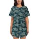 thumbnail image 1 of Fotbe Fish Style Conjunto de Pijama Estampado para Mujer, 2 Piezas, Ropa de Dormir con Camiseta de Manga Corta y Shorts Suaves-3X-Large, 1 of 6