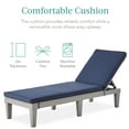 thumbnail image 4 of Best Choice Products Outdoor Lounge Chair, Resin Patio Chaise Lounger w/ Seat Cushion, 5 Positions - Gray/Navy, 4 of 8