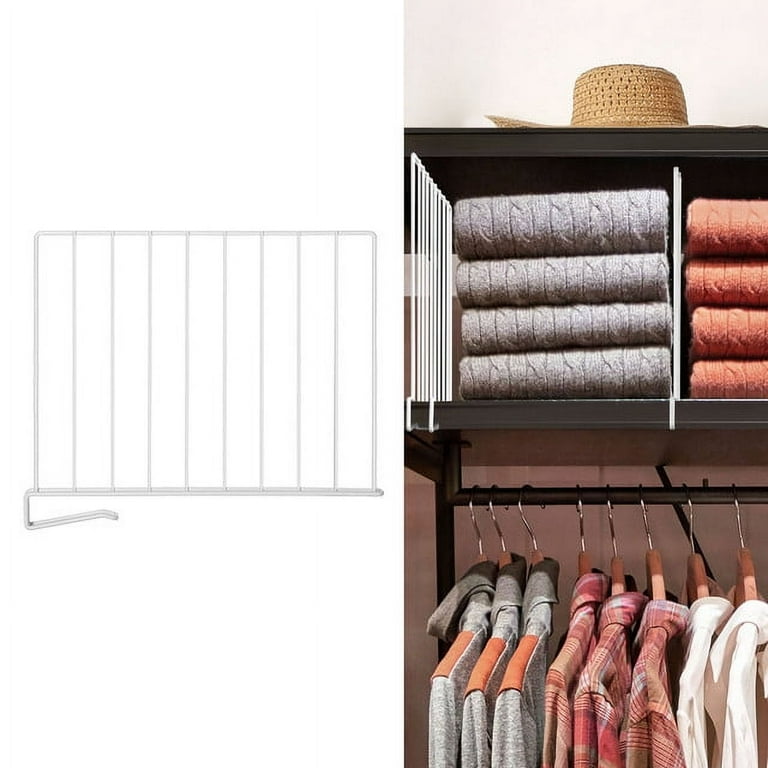 Closet Shelf Divider Metal Wire Closets Shelf Organizer Wardrobe