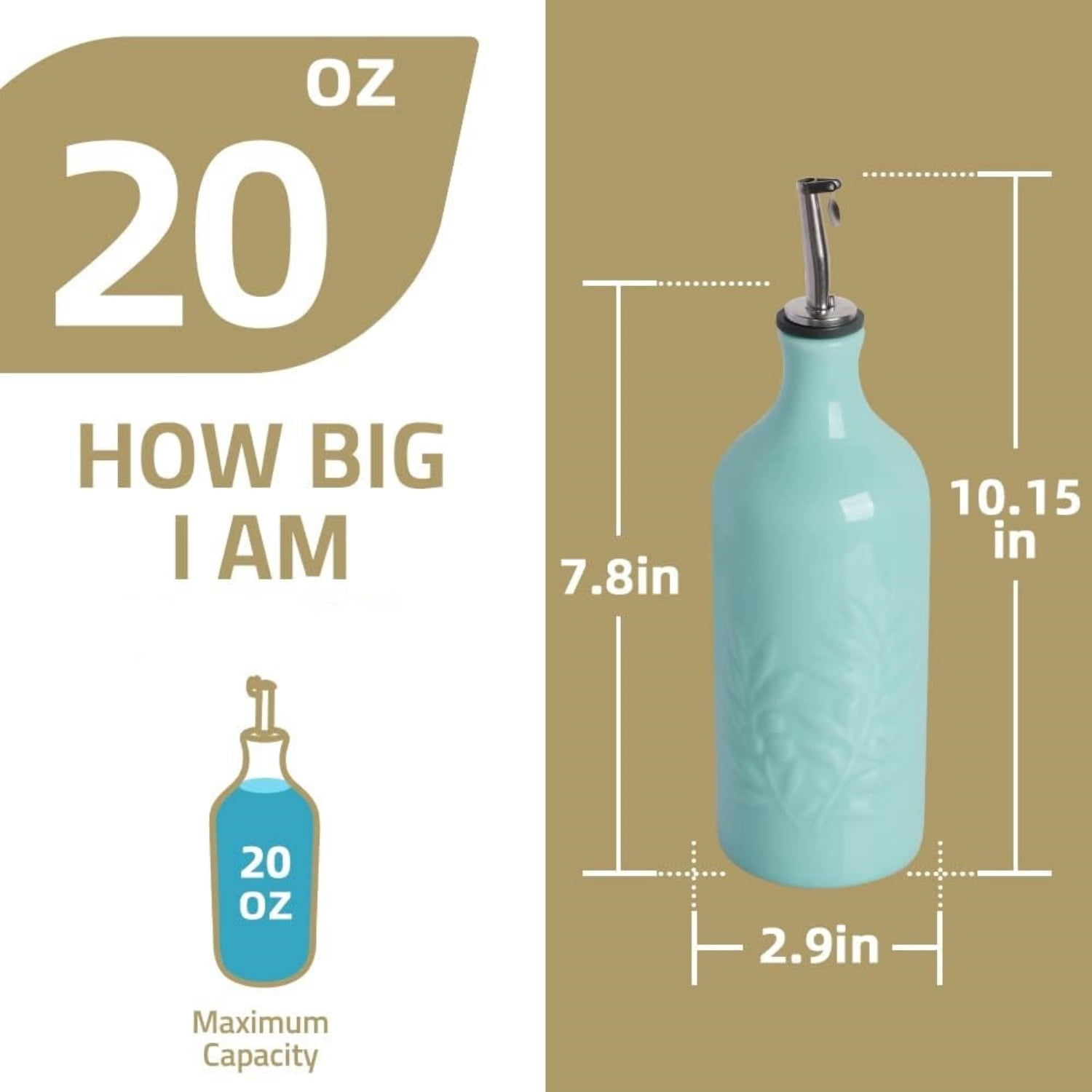 Olive Oil Dispenser for Kitchen, Cooking Oil and Vinegar Set, Olive Oil Bottle, Soy sauce, coffee syrup bottles - 4 pcs, Black