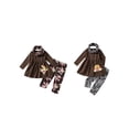 thumbnail image 3 of Toddler Girl Thanksgiving Outfits Ruffle Long Sleeve Blouse Turkey Print Tops Leopard Leggings Set, 3 of 6
