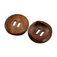 thumbnail image 5 of NUZYZ 25Pcs Sewing Buttons Smooth Convenient Installation Coffee Color Dark Coffee 2 Holes Round Wood Sewing Buttons for Apparel, 5 of 7