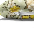 thumbnail image 4 of Vintage Pet Bed, Narcissus Blossoms Little Wildflowers Green Leaves Classical, Chew Resistant Pad for Dogs and Cats Cushion with Removable Cover, 24" x 39", Yellow Cream Pale Green, by Ambesonne, 4 of 4