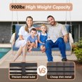 thumbnail image 7 of zzw Heavy Duty 900 lb Capacity Porch Swing, 3-Seat Outdoor Hanging Chair Bench with Cushions, Cup Holder and 8.9 ft Chains, 7 of 7
