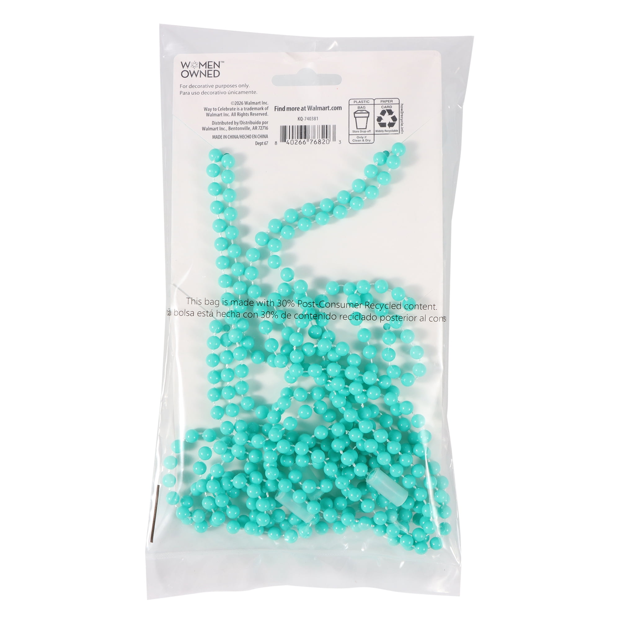 4 Count, Disco Ball Necklaces, Party Favors for Kids and Adults, by Way To Celebrate