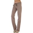 thumbnail image 6 of ToBeInStyle Women's Cozy Linen-Cotton Blend Heather Dye Pants - Mocha - Medium, 6 of 7