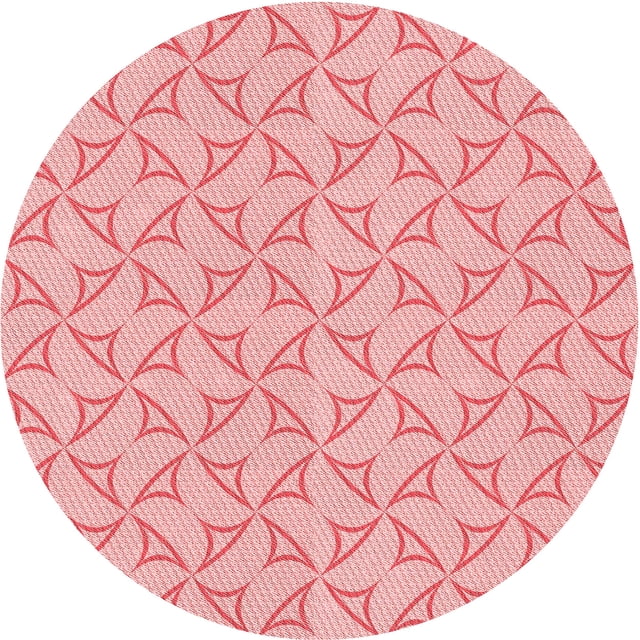 Ahgly Company Tapis d'Intérieur Lavables en Machine, Ronds, Rouges Transitionnels, Ronds de 3'