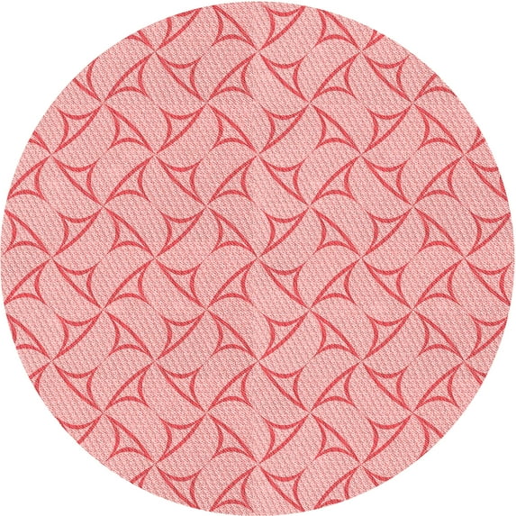 Ahgly Company Indoor Square Patterned Bean Red Area Rugs, 3' Square