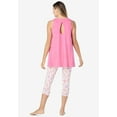 thumbnail image 2 of Dreams & Co. Plus Size Scoopneck Tank & Capri Legging PJ Set, 2 of 6