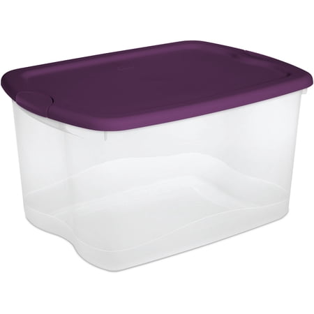 Sterilite 66-Quart Clear Tote, Exotic Purple - Walmart.com