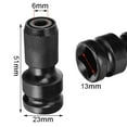 thumbnail image 2 of Square Drive Adapter, High-Quality Material Chuck Adapter for Impact Wrench, Easy Bit Swapping Hex Female Socket for Electric Wrench Tasks, Quick Release Mechanism for Pneumatic or Motor Tools, 2 of 5