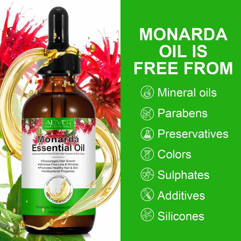 Aliver 3-Pack Monarda Essential Oil,100% Pure & Natural,Co2