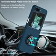 thumbnail image 2 of For Samsung Galaxy Z Flip 5 Hybrid 360 Degree Rotatable Metal Ring Stand Holder Fit Magnetic Car Mount Shockproof Slim Cover ,Xpm Phone Case [ Blue ], 2 of 8