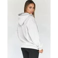 thumbnail image 6 of Womens Zip Up Hoodies Oversized Sweatshirts Fall School Fashion Outfits Casual Jackets Winter Clothes White L, 6 of 7