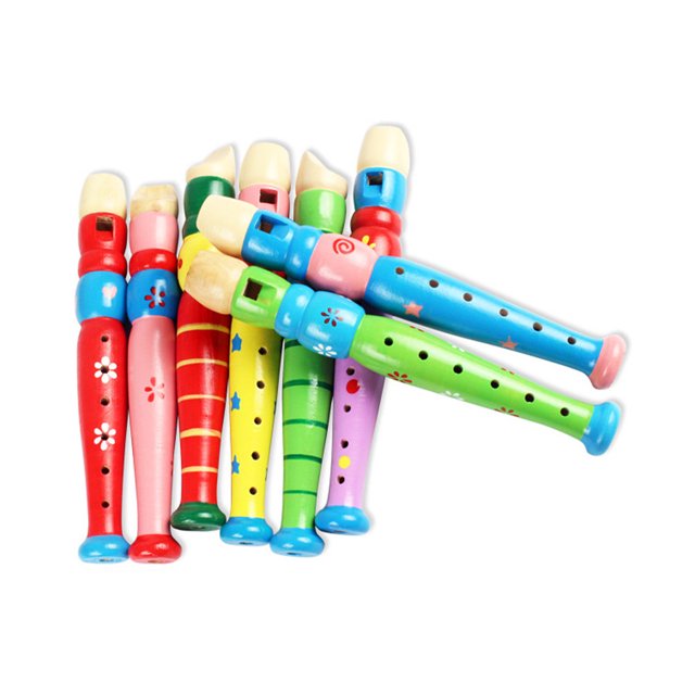 Bewildely Flauta de pintada 6 agujeros niños instrumento Musical sonido juguete colorido entrenamiento clarinete educación temprana Juguetes Educativos
