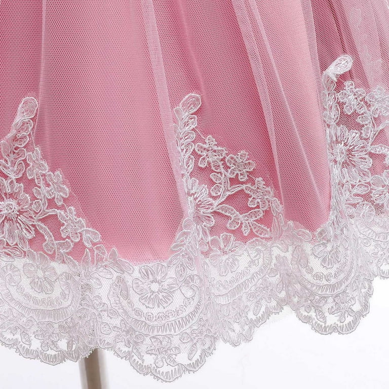 Princess Pink Ballroom Gown For Girls Perfect For Baptism, Weddings,  Birthdays And Parties From Wuhuamaa, $21.56