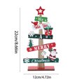 thumbnail image 3 of Centro de Mesa Navideño de Madera con Muñeco de Nieve y Papá Noel | Decoración Navideña | Decoración para Fiestas | 22 × 12 Cm | Madera Roja | 1 Unidad, 3 of 7