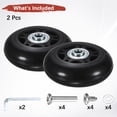 thumbnail image 4 of Uxcell Luggage Suitcase Replacement Wheels [2pcs] - 68 x 24 mm Rubber Scooter Wheels Repair Kit for Trolley & Carry-on Roller Travel Suitcases - [Black], 4 of 6